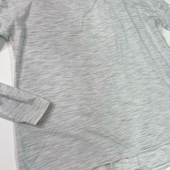 Lululemon Long Sleeve Shirt Womens 8 Gray Keyhole Open Back Pullover - Picture 2 of 7